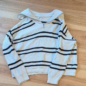 Striped Collared Sweater
